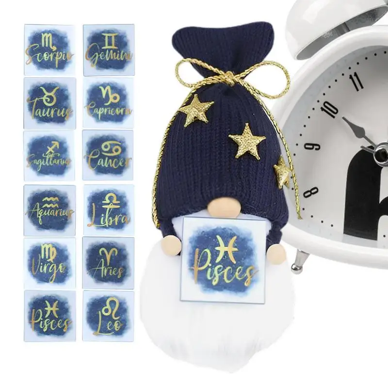 

Gnome Doll Constellations Gnome Gifts For Women Gnome Ornament 12 Constellation Cards Coffee Bar Decoration For Home Shelves