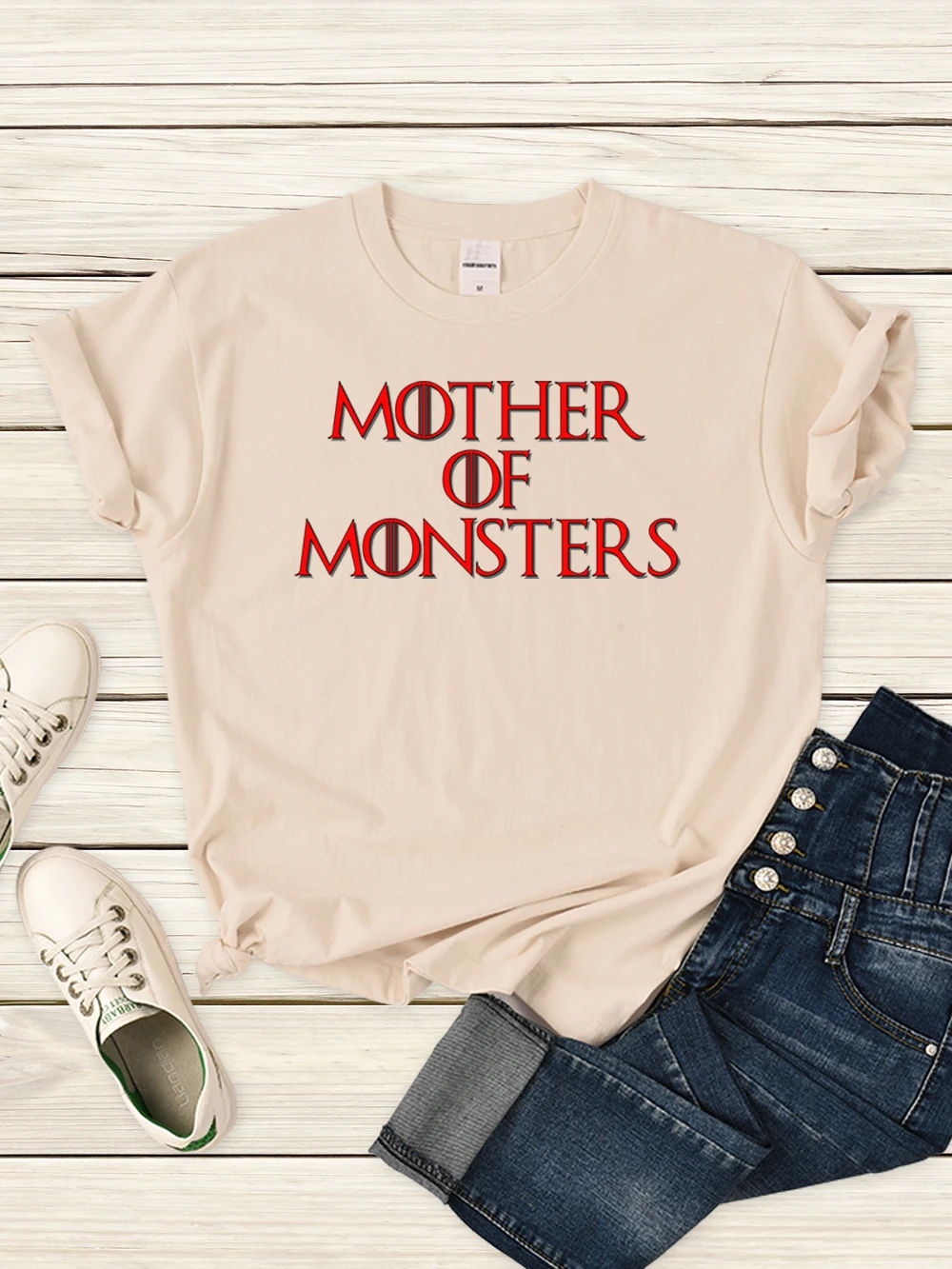 

Mother Of Monsters Creative Letter Women Tshirts Summer Fashion Tshirt Graphics Quality Tee Shirts Harajuku Quality Short Sleeve