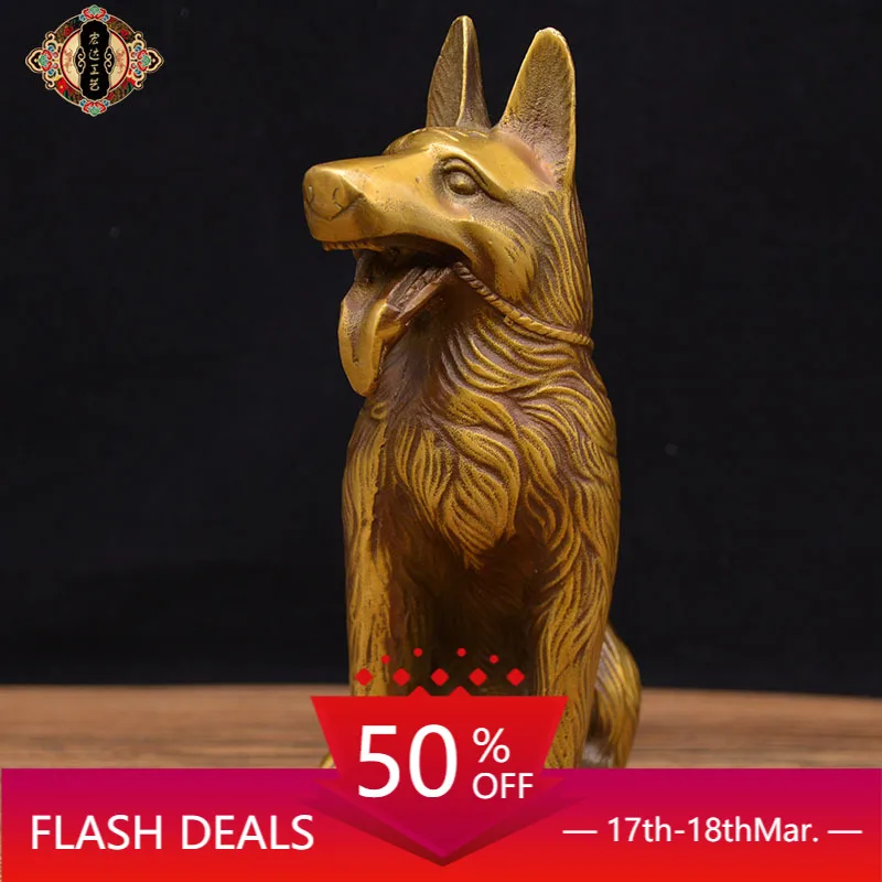 

Desktop Copper Dog Wangcai Money Dog Chinese Zodiac Dog Recruitment Guard Home Wealth Dog Office Set Feng Shui Decoration for