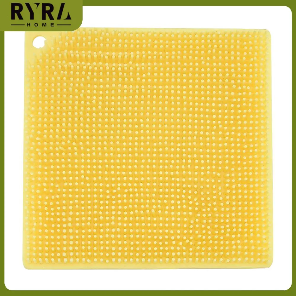 

Not Easy To Stain Silicone Cleaning Brushes Household Table Mat Multifunctional Scouring Pad Scrubbing Kitchen Accessorie