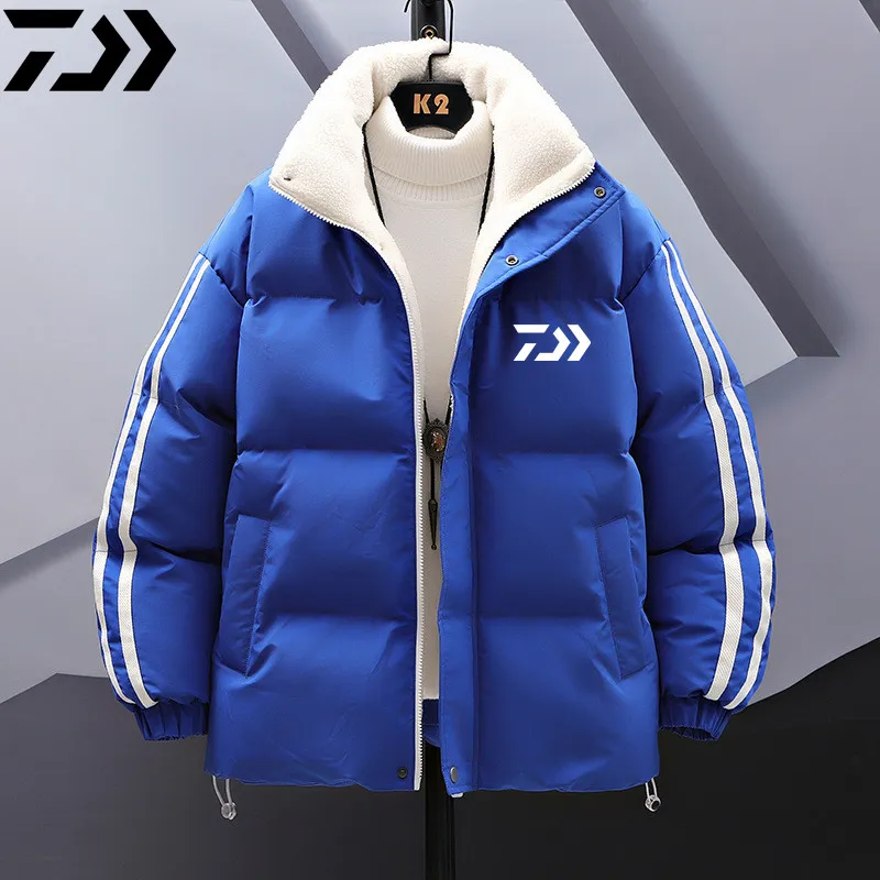 

Daiwa Men 2024 Autumn Winter New Windproof and Waterproof Fishing Suit Thick Warm StandCollar Fishing Jacket Casual Puffer Coat