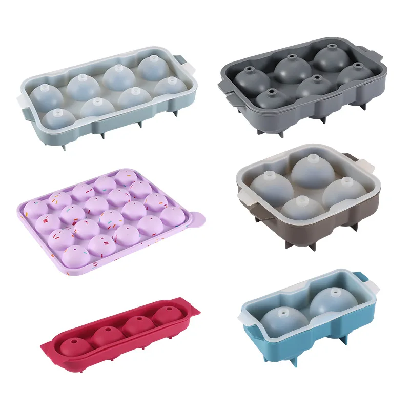 

Ice Mold Silicone 4/6/8/20-grid Cube Silicone Ice Cube Square Tray Mold Mould Non-toxic Durable Bar Pub Wine Ice Blocks Maker