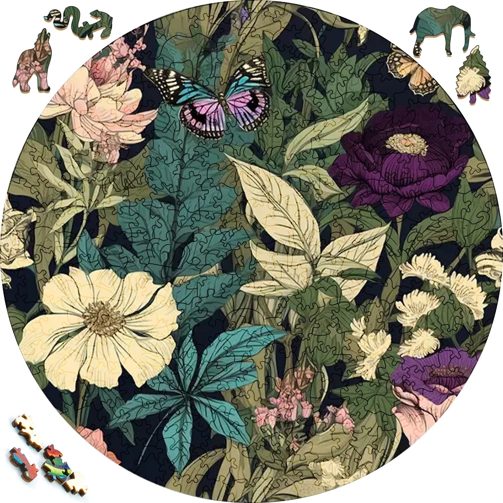 Деревянный пазл Мандала Забавные Цветы Растения сюрприз игрушки 3D деревянные