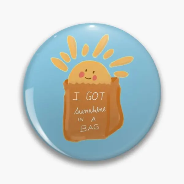 

Sunshine In A Bag Customizable Soft Button Pin Cute Fashion Creative Lover Metal Badge Funny Jewelry Hat Cartoon Brooch Gift