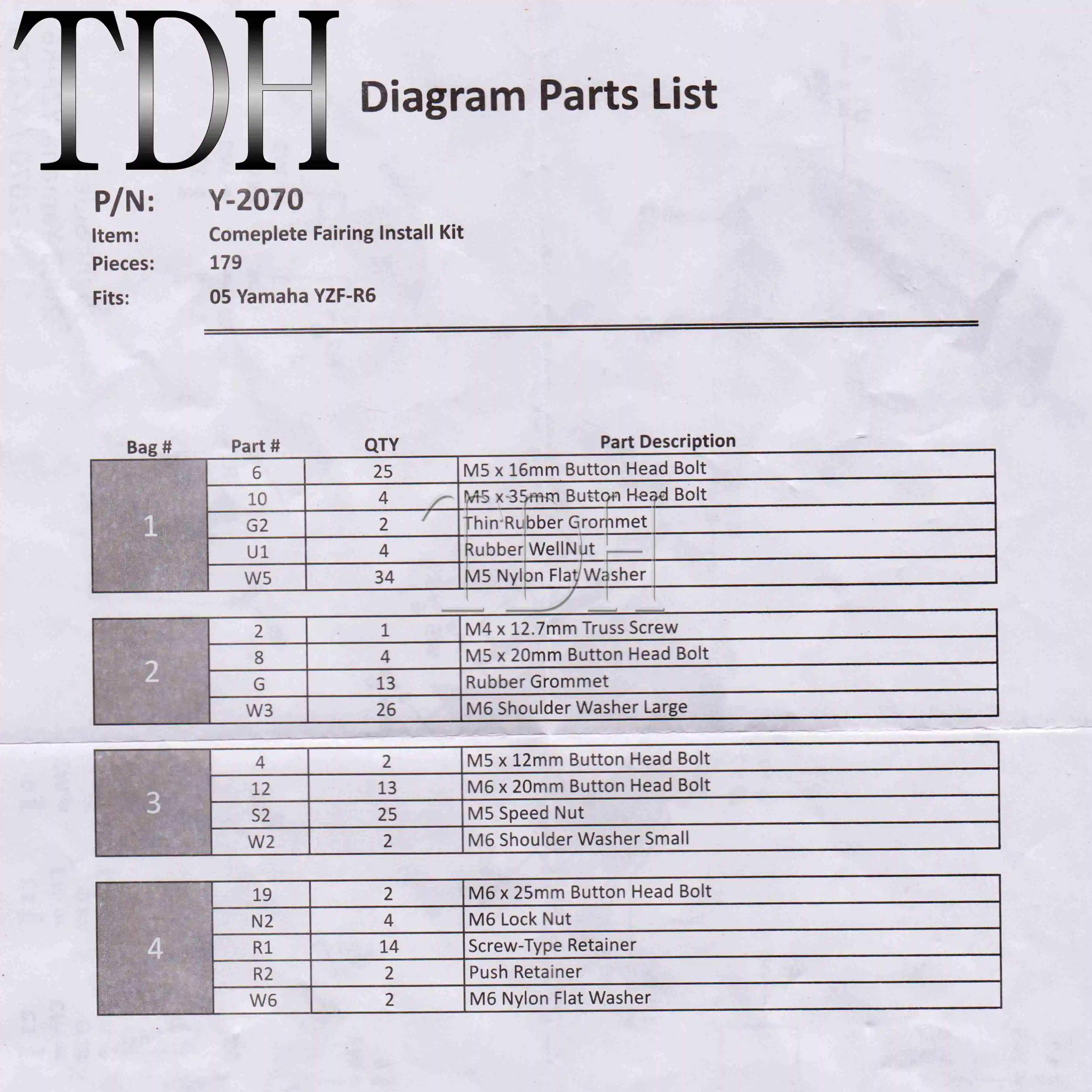 179 шт. мотоциклетные полностью черные Обтекатели болты в комплекте корпус