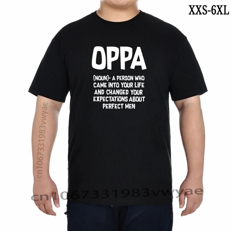 

Oppa чтение KDrama фанат Корея Saranghae любовь Hangul Футболка Стиль Топ футболки для мужчин Хлопковые футболки для вечеринки новый дизайн