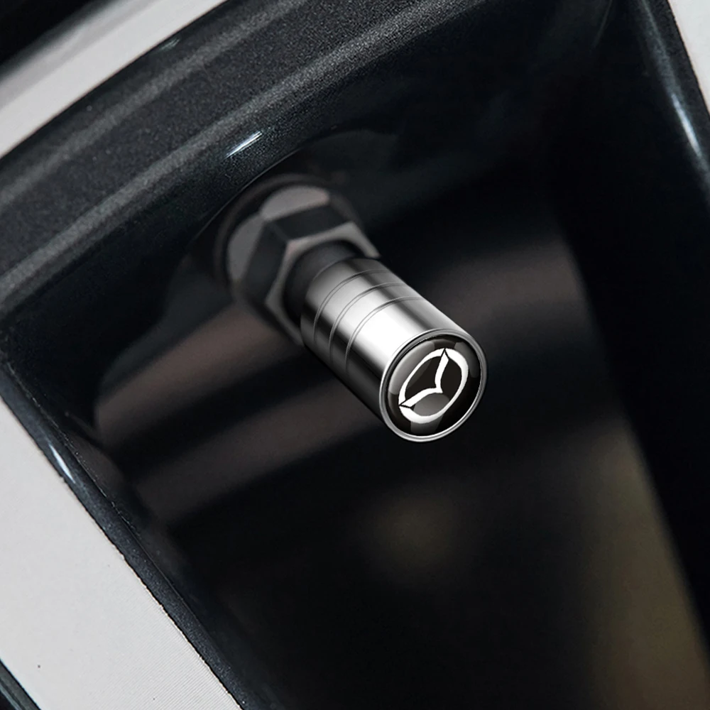 4Pcs Car Decoration Wheel Tire Valve Caps Cover Badge for Mazda 3 Bk 6 Gh CX-5 CX30 MX-5 2 5 CX-3 GJ GL CX-8 MS RX-8 626 MPS