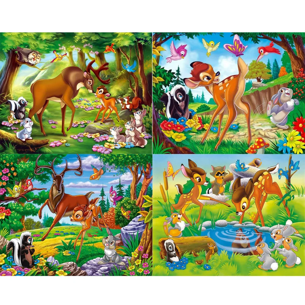 Bambi Cartoon Mosaic Painting Disney Diamond Embroidery Paint Full Drills Jewel Cross Stitch Handmade Kids Room Decor Gift