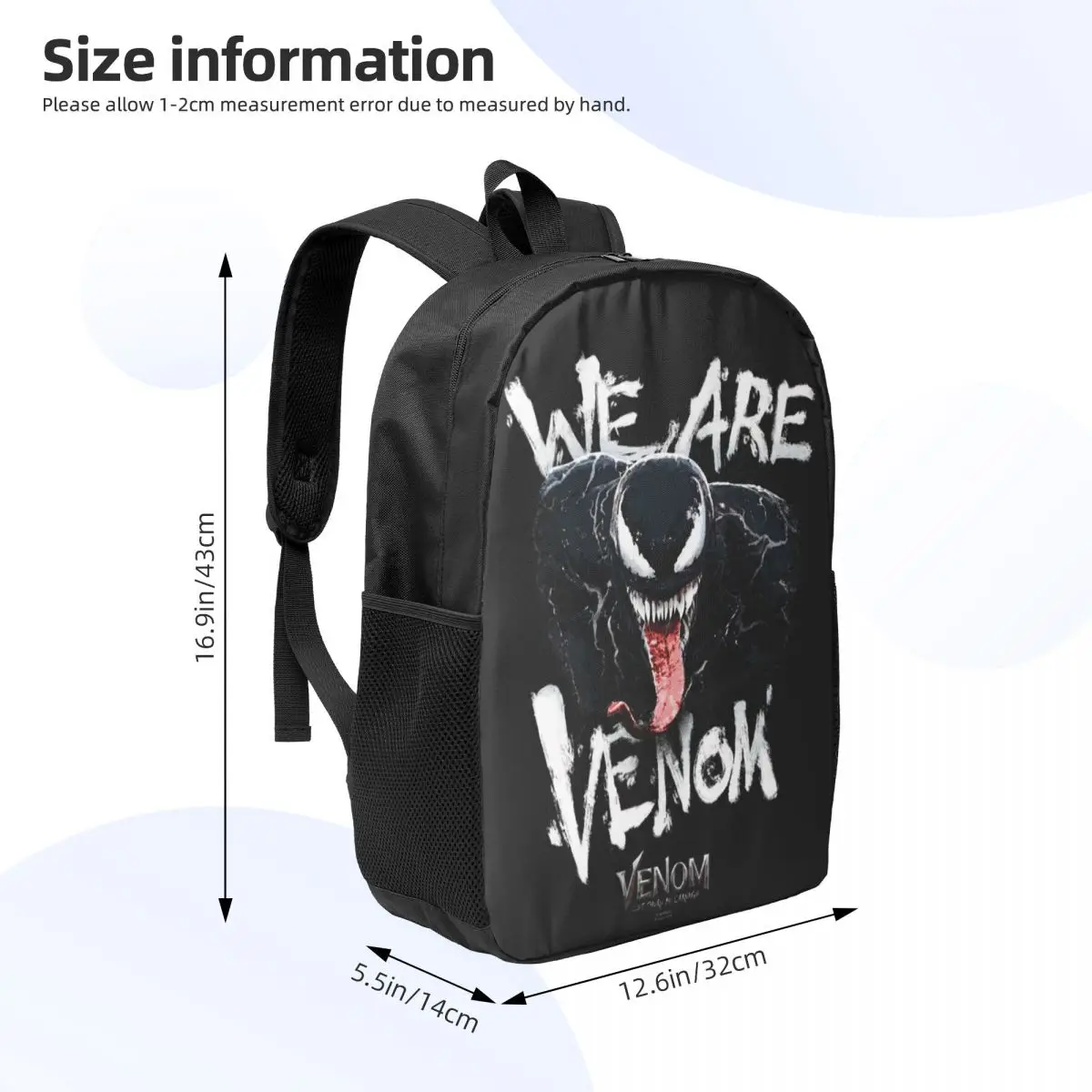 Индивидуальные рюкзаки Venom We Are имеющиеся голод женские и мужские повседневные