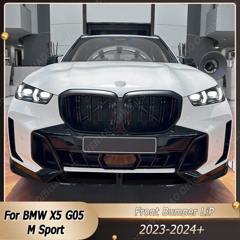 Для BMW X5 G05 M Sport 2023-2024+ LCI передний бампер для губ нижний сплиттер диффузор комплект
