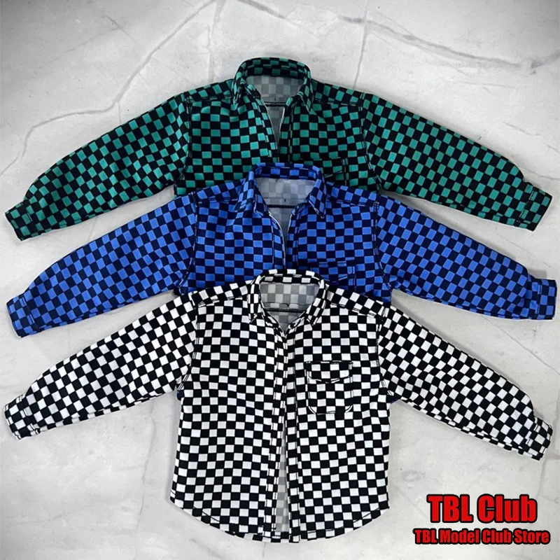 

CCN6011 3 Colors 1/6 Scale Man SoldierLong Sleeve Plaid Retro Commute Shirt Clothes Accessory for 12" Moveable Figure Body