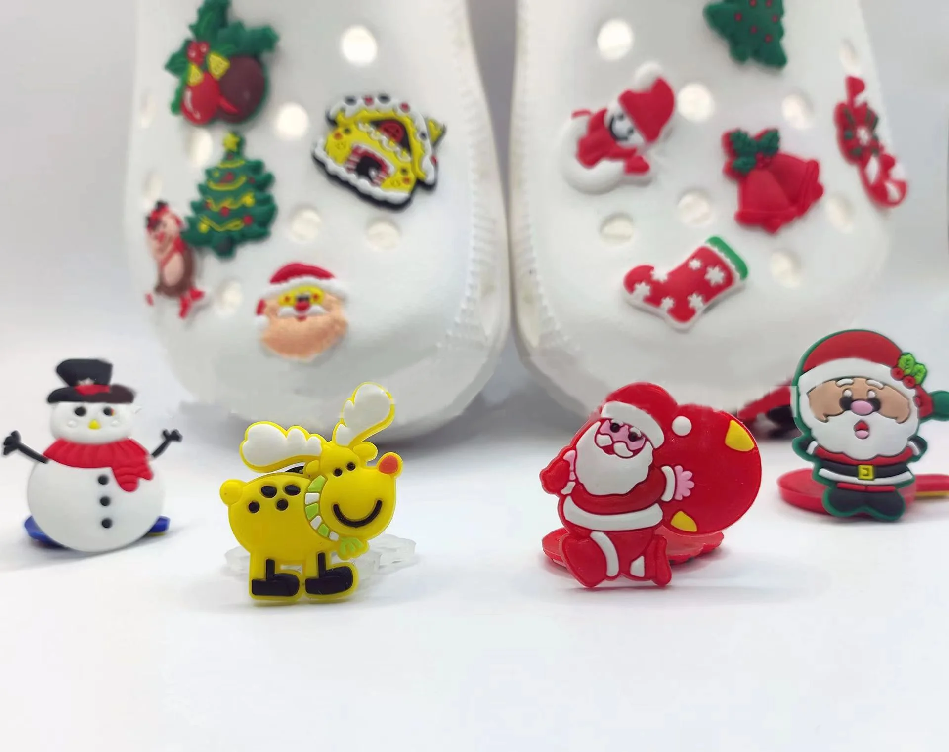 36Pcs/set Christmas Series Shoe Charms Buckle Shoe PVC Accessories For Croc Jibz Kids Party Gift