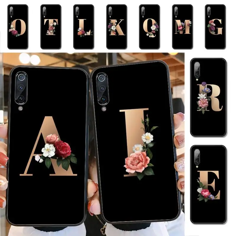 

YNDFCNB 26 Letter A-Z Phone Case for Xiaomi mi 5 6 8 9 10 lite pro SE Mix 2s 3 F1 Max2 3