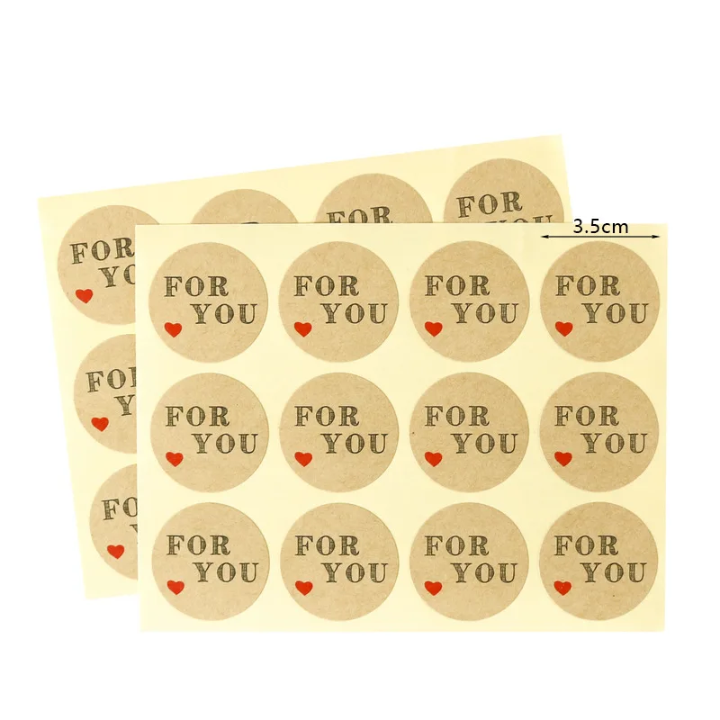 

10 листов, круглые Подарочные наклейки с надписью диаметром 3,5 см, круглые самоклеящиеся наклейки с красным любовным сердцем, наклейки «сделай сам», специальные подарки