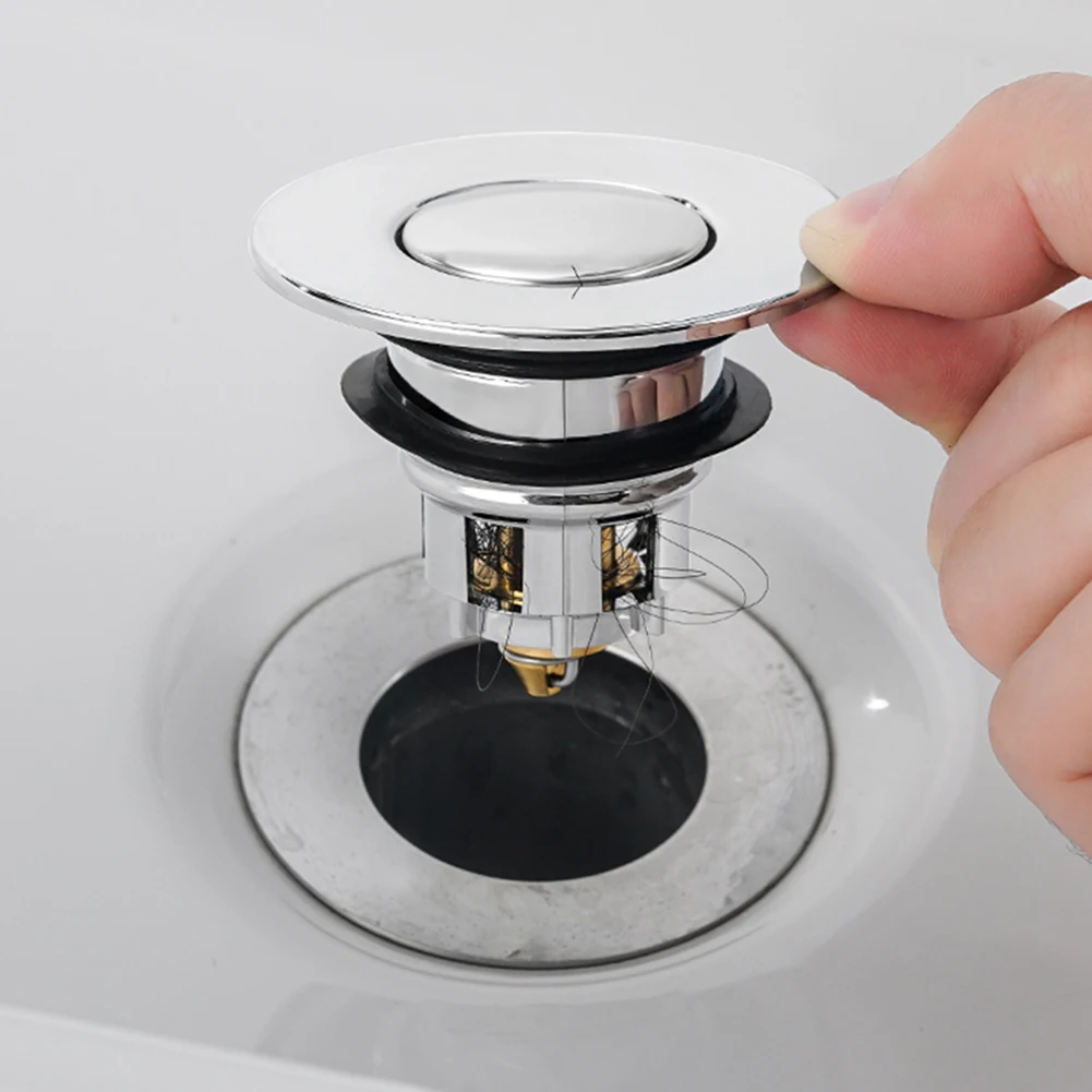 

Universal Sink Drain Filter Bounce Core Push-type Universal Sink Filter Converter Bathroom Washbasin Drainer Pipe Fittings