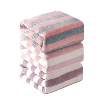 70x140cm microfiber thick striped bath towel hotel luxury absorbent quick drying bath towels for bathroom terry beach towel