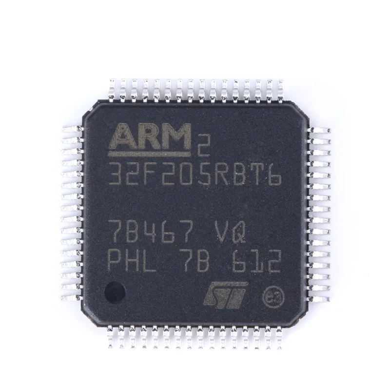 

5pcs/Lot STM32F205RBT6 LQFP-64 ARM Microcontrollers - MCU 32BIT ARM Cortex M3 Connectivity 128kB