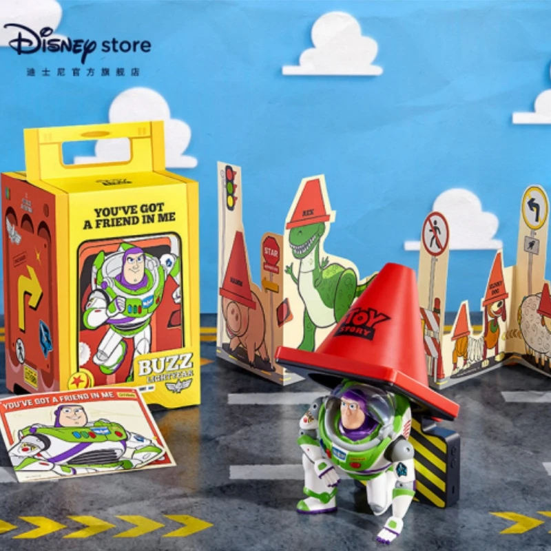 Фото Оригинальный Disney Buzz Lightyear Roadblock Light Toy Story, серия освещения, 5 часов, долговечные украшения, коллекция игрушек, рождественский подарок №5