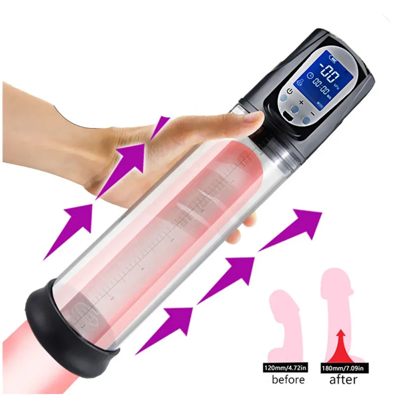 Насос для пениса Вибратор увеличитель Мужской вакуумный насос USB Перезаряжаемый