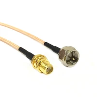 high quality sma female jack nut to f male plug rg316 cable 15cm 6inch extension coaxial cable pigtail