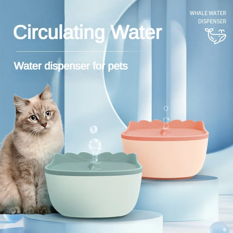 

2.5L Automatic Pet Water Dispenser with Recirculate Filtring Cat Drinking Fountain USB Charging Fresh Water Feeder Accessories