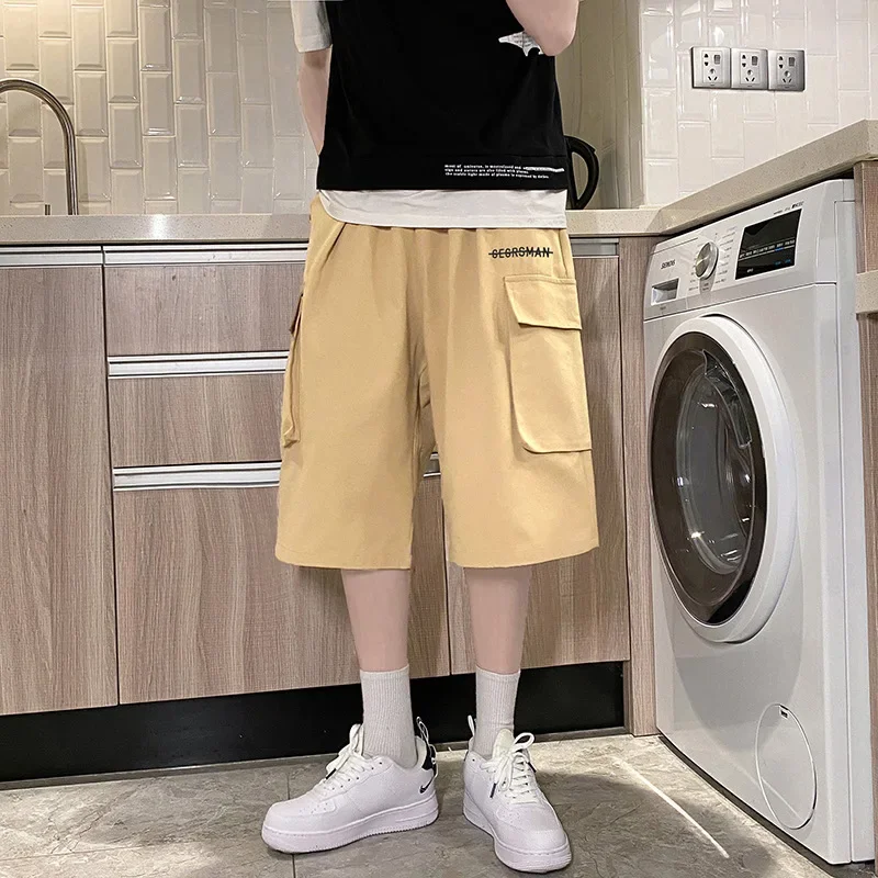 Повседневные брюки свободного кроя в японском стиле шорты с семью точками