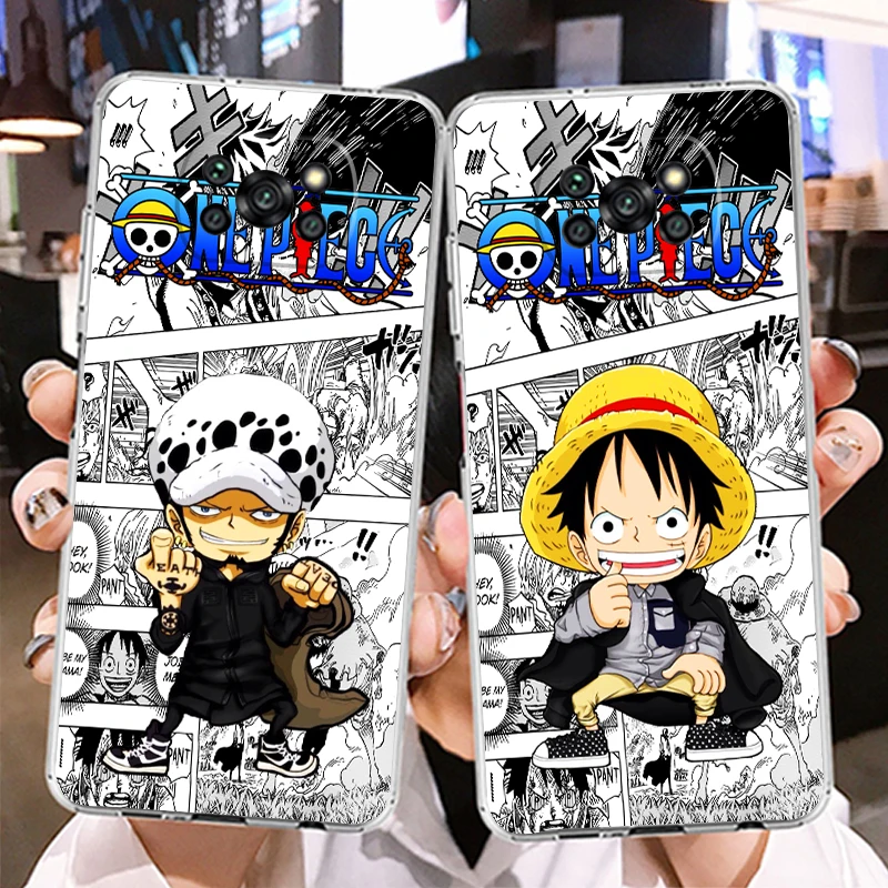 

Cartoon O-nes Pieces For Xiaomi Poco X4 X3 NFC F4 F3 GT M4 M3 X2 F2 F1 Pro C3 5G Redmi 10 Transparent Phone Case