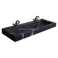 Counter Lavabo Black Lavabo Natural Marble Solid Stone Vanity Washbowl Basin Bathroom Trough Vessel Wash Sinks