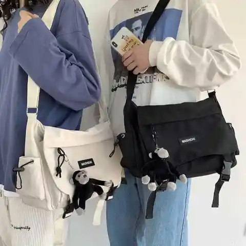 Японские модные сумки для женщин 2022 Y2K сумки-мессенджеры Kawaii Harajuku Женская Холщовая Сумка повседневная Водонепроницаемая женская сумка на п...