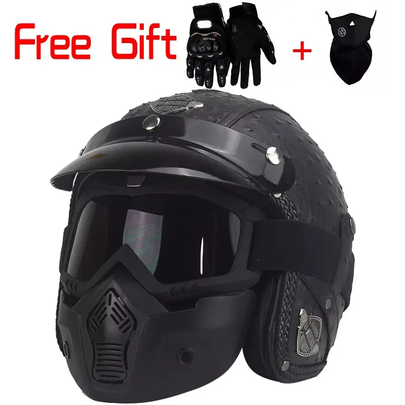 

Новинка 3/4, шлем с открытым лицом, индивидуальные мужские и женские винтажные мотоциклетные шлемы в стиле ретро