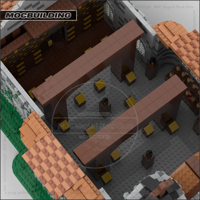 Средневековая церковь MOC строительные блоки деревенский город архитектура вид