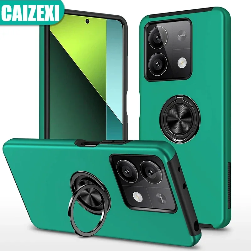 Для Poco X6 5G чехол Armor Magnetic Ring Stand Funda для Xiaomi PocoX6 Poko Little Pocco X 6 6X защитный