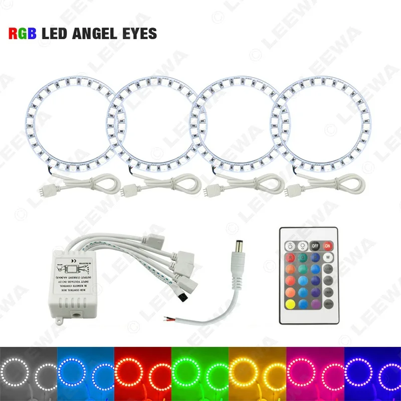 

RGB-5050SMD Applicable to for Fiat Ponto remote control RGB angel eye lamp LED refitting angel eye aperture