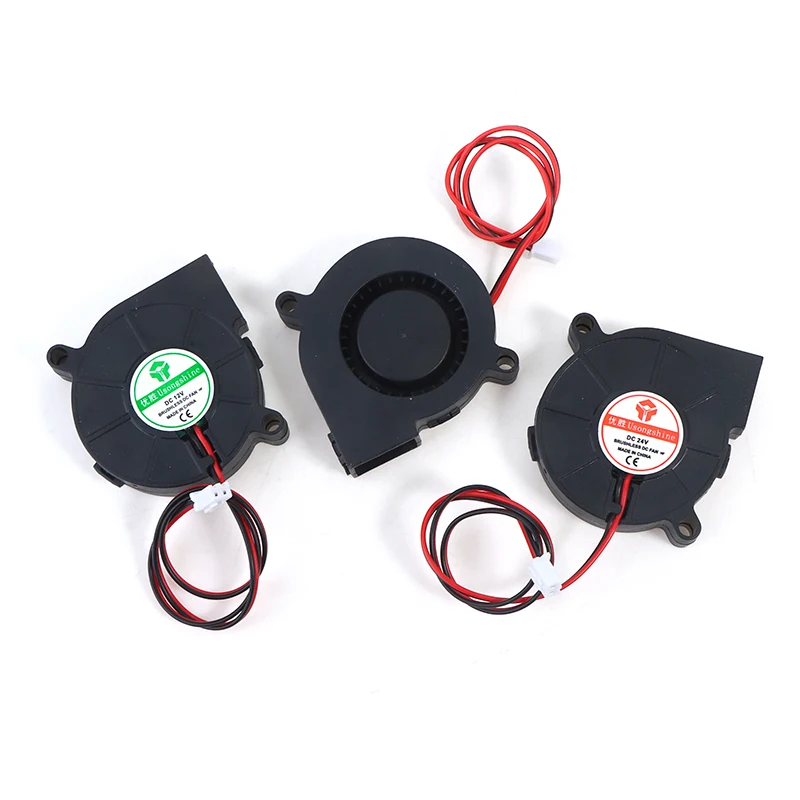 

5015 24/12/5V Cooling Turbo Fan Brushless 3D Printer Parts 2Pin For Extruder DC Cooler Blower 50x50x15mm Part Black Plastic Fans
