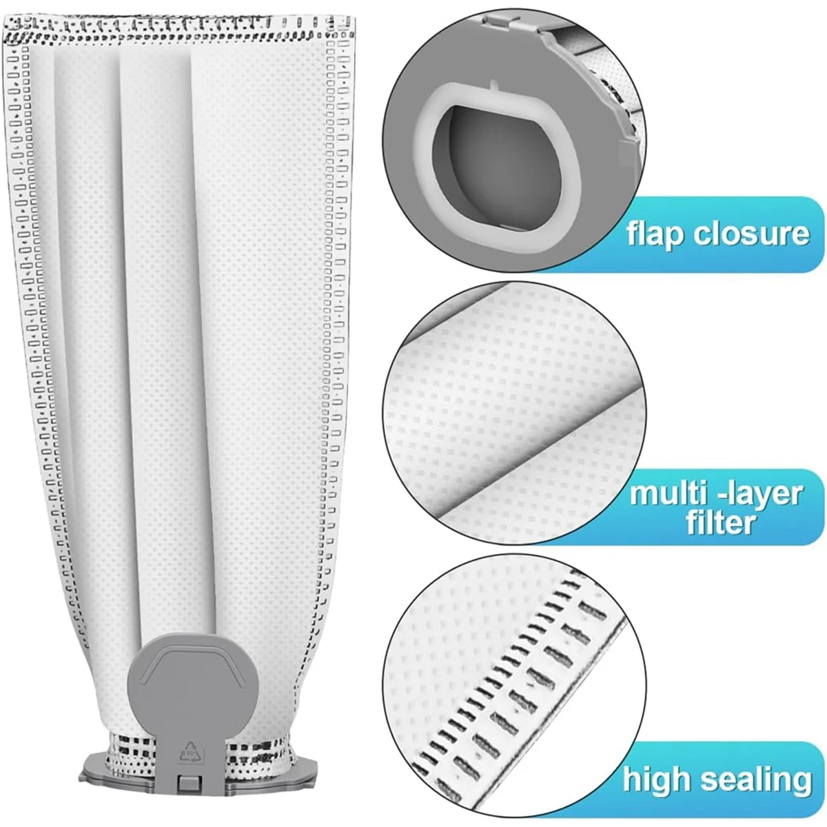 8 мешков для пылесоса Vorwerk Kobold FP7 VK7 беспроводной пылесос с 2 фильтрами защиты