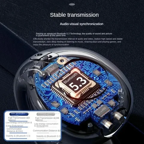 TWS Беспроводные Bluetooth 5.3 Наушники Спортивные Беспроводные наушники с костной проводимостью Hi-Fi Качество звука Водонепроницаемая гарнитура