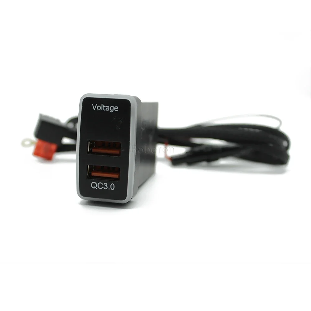 Автомобильное зарядное устройство синего цвета с двойным интерфейсом USB-адаптер