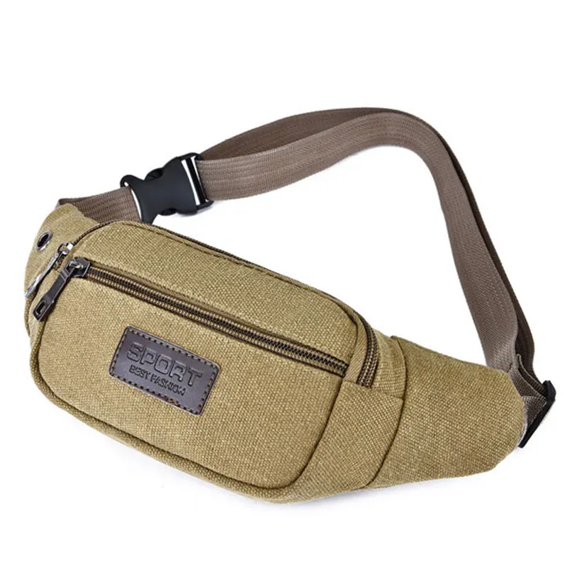 

Unisex Functional Waist Bag Casual Canvas Waist Bag Mobile Phone Bag Men and Women Convenient Belt Banana Bag Fanny Pack Men New