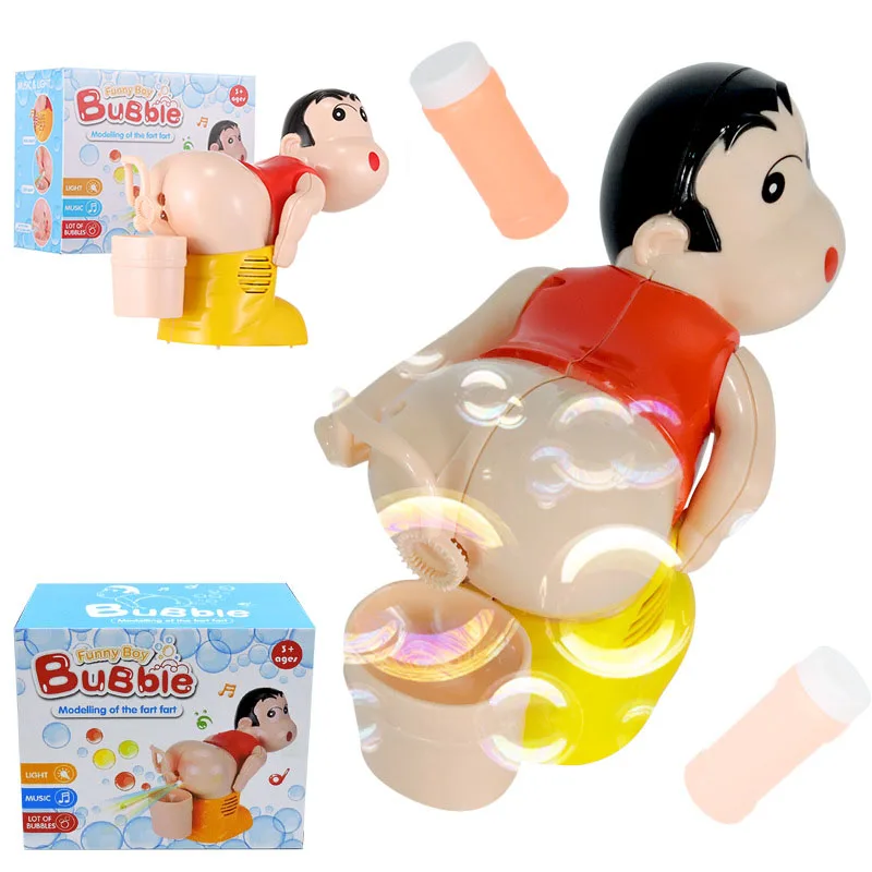 

Kawaii Crayon Shin Chan полностью автоматическая пузырьковая машина с музыкой и освещением летняя мультяшная детская забавная уличная пузырьковая игрушка