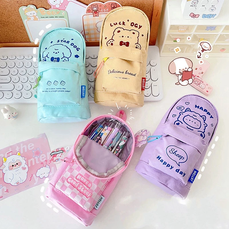 Case Kawaii Girls Boys Pencil Bag School Stationery Supplies High Capacity Pencilcase