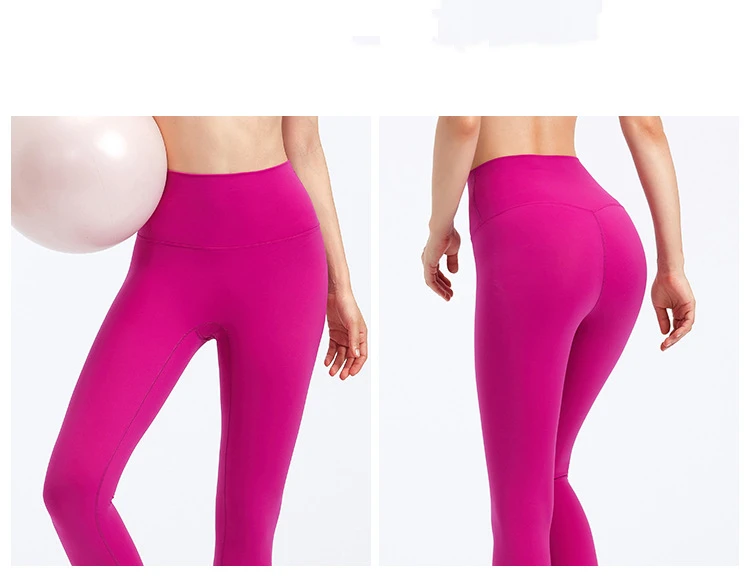 With Logo High waist Yoga Pants Contour Curvy Women Booty Push Up Fitness Leggings Stretchy Workout Running Athletic Gym Tights