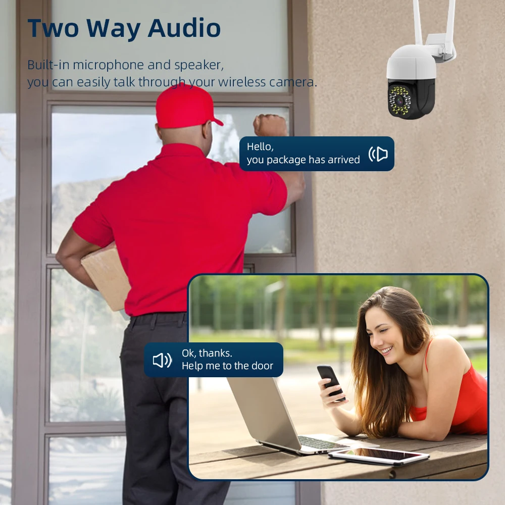 Наружная IP-камера видеонаблюдения с Wi-Fi 8 МП |