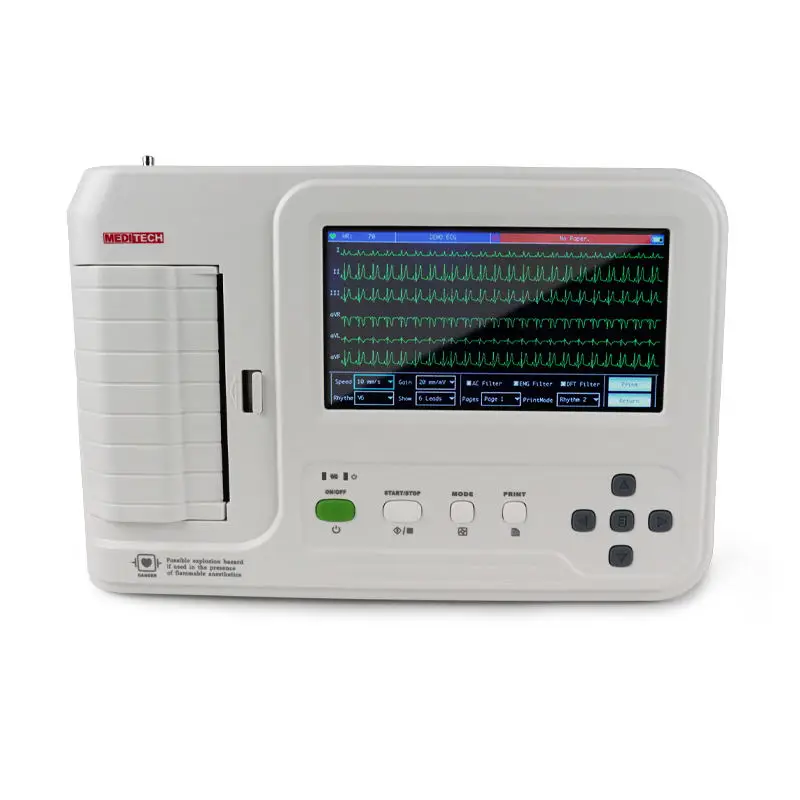 

Cheap price 6 channel electrocardiograph touch color screen Multi language with ECG machine EKG cardiograph machine