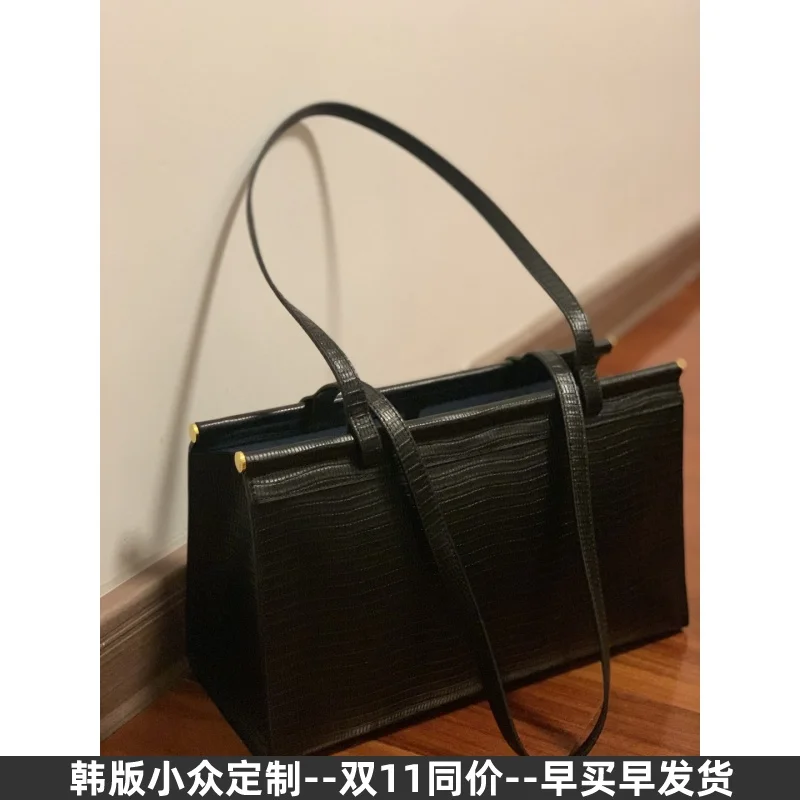 

South Korea Japanese Tote Bag Large Capacity Minor Design Commuter Leather Women's Bag New