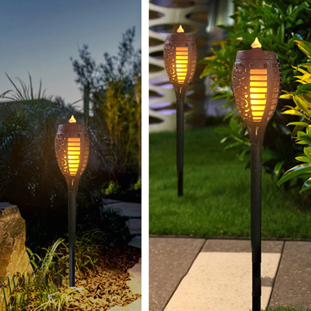 

1/2/4/6/8Pcs 12LED Solar Flame Torch Lights Flickering Waterproof Garden Decoration Outdoor Lawn Path Yard Patio Lamps