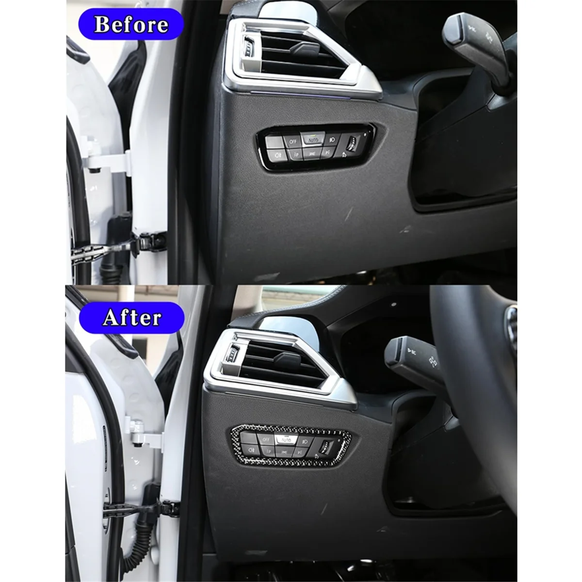 Мягкая крышка переключателя из углеродного волокна для Toyota Supra GR A90 2019-2023