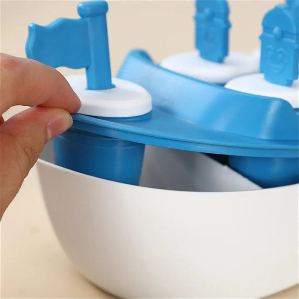 Форма для мороженого с мультяшным изображением парусной лодки лоток льда 5