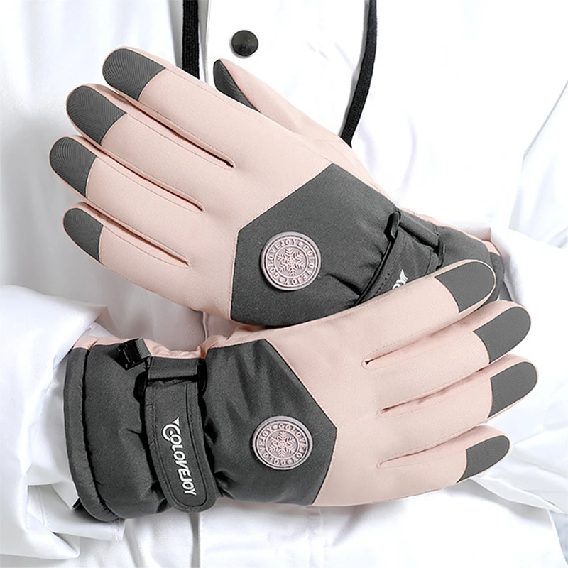 

Hot Winter Gloves For Men Women Thicken Waterproof Glove Snow Outdoor Windproof Couple Glove Non-Slip Womens Gloves