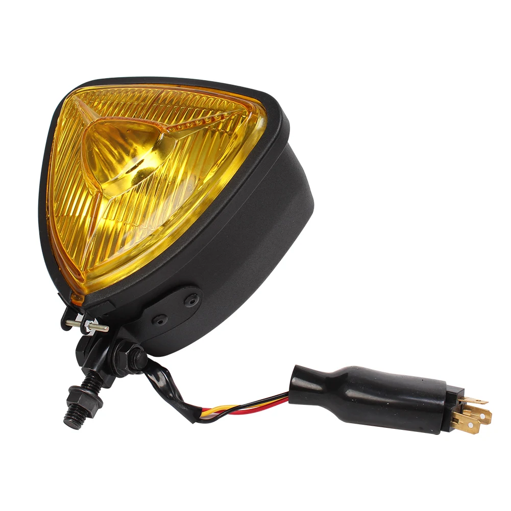 Для Harley Honda Chopper Cruisers Bobber универсальная мотоциклетная фара Ретро Треугольный налобный фонарь