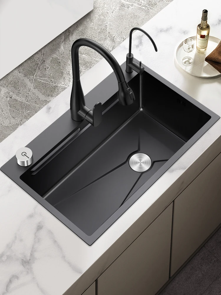 

Sink Kitchen Nano 304 Stainless Steel Large Single Sink Household Undercounter Basin Sink Dishwasher Sink